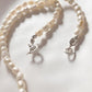 Elegant Silver Necklace Featuring 3-4MM Freshwater Pearls