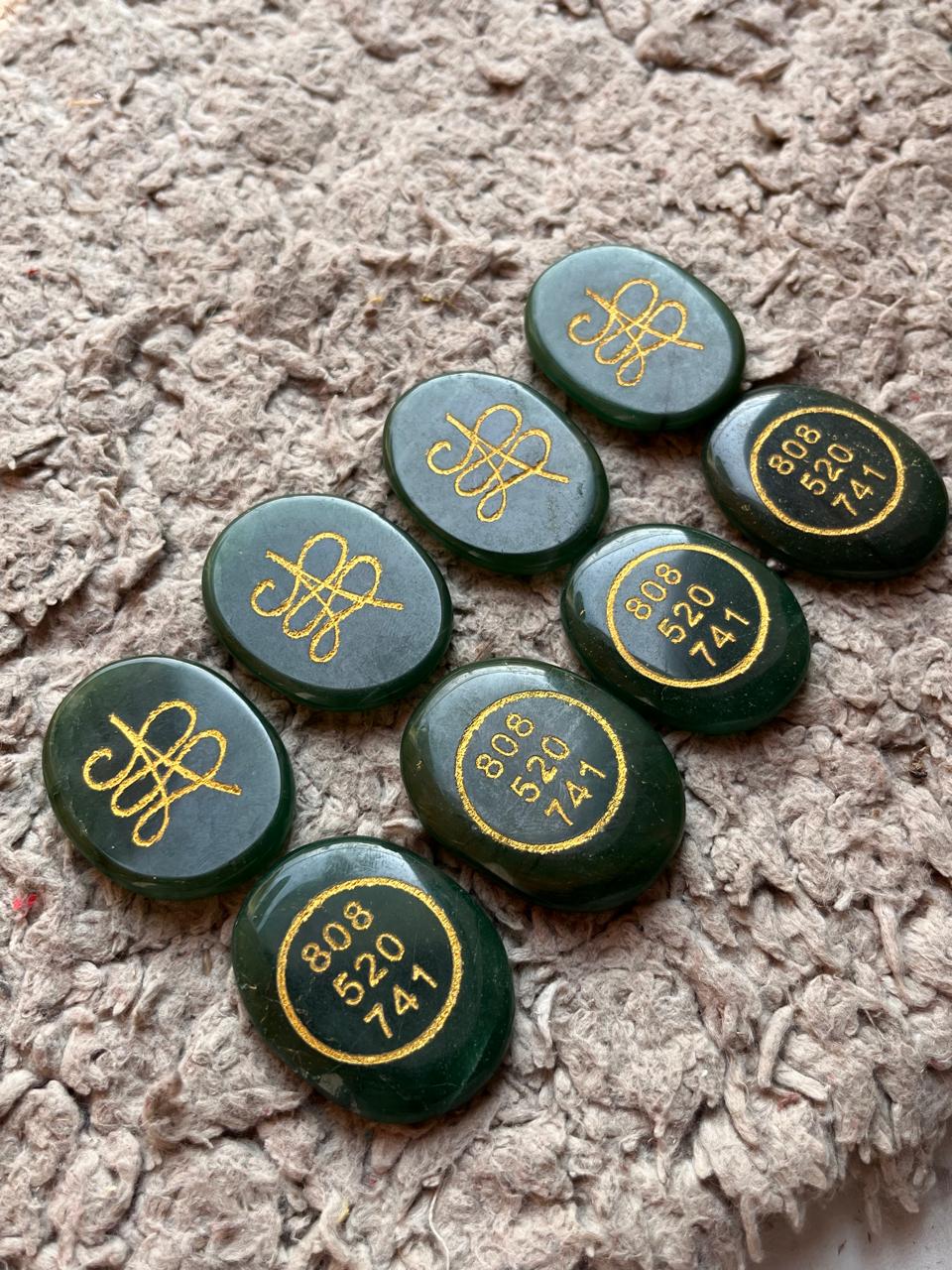 AAA Green Jade Zibu Coin for Energy and Protection