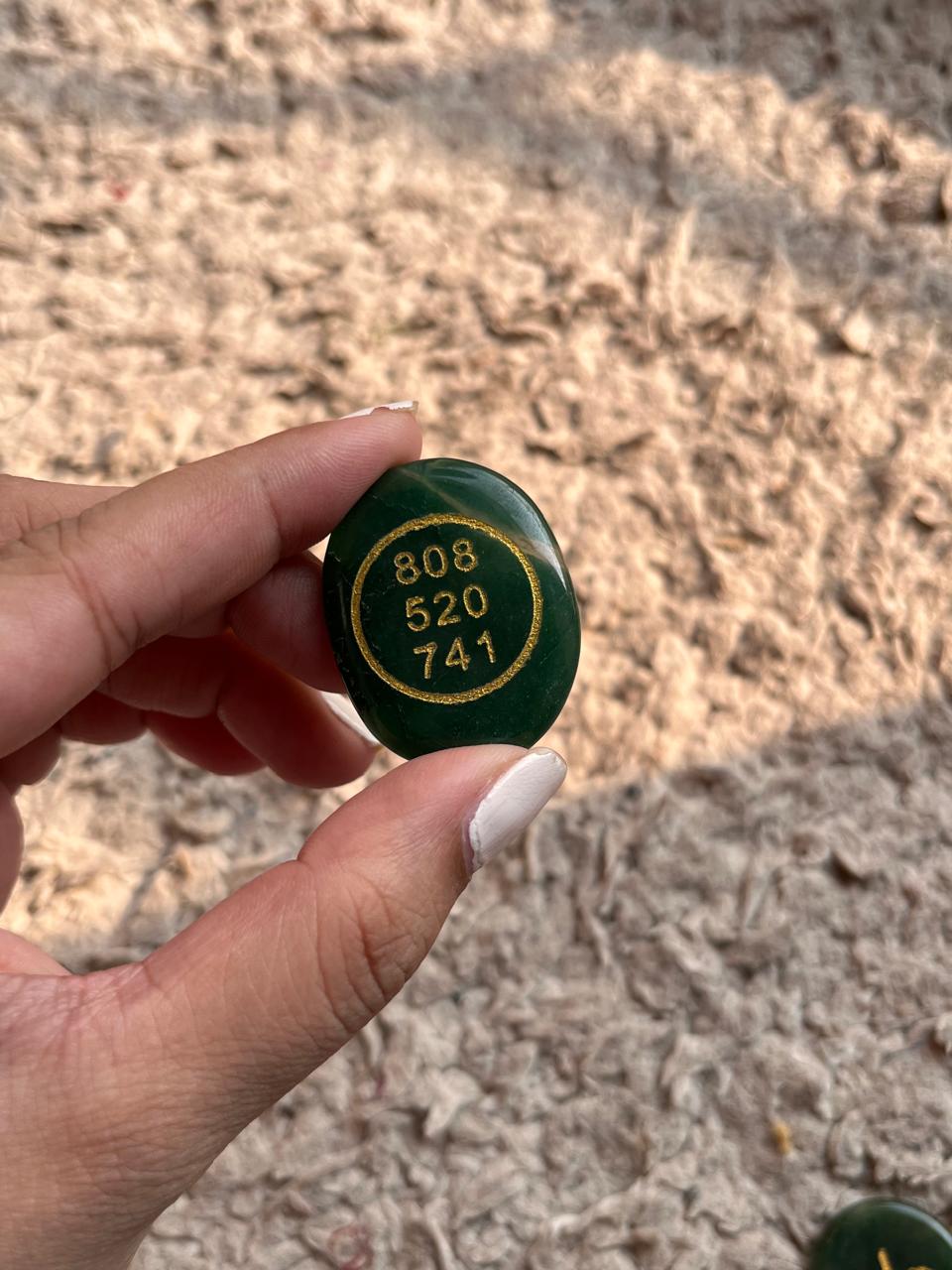 Natural Green Jade Zibu Coin for Spiritual Healing