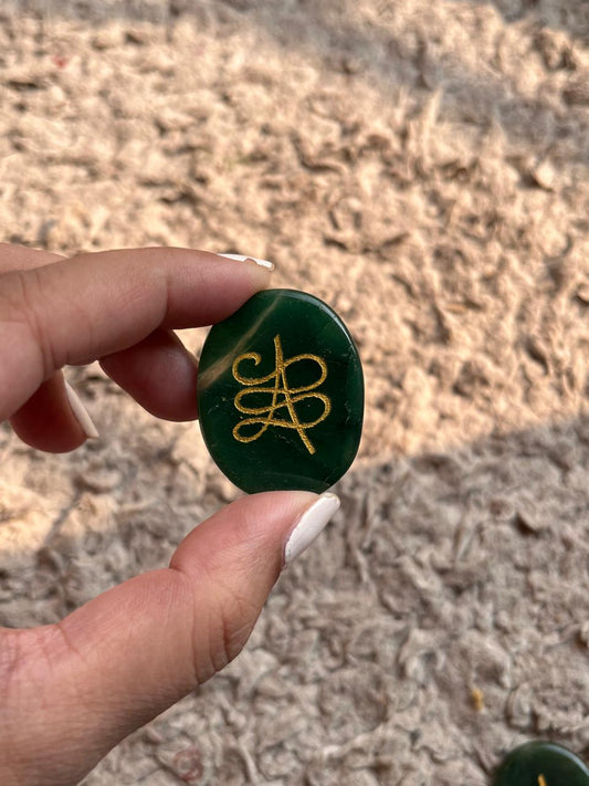 Natural AAA Green Jade Zibu Coin Pendant