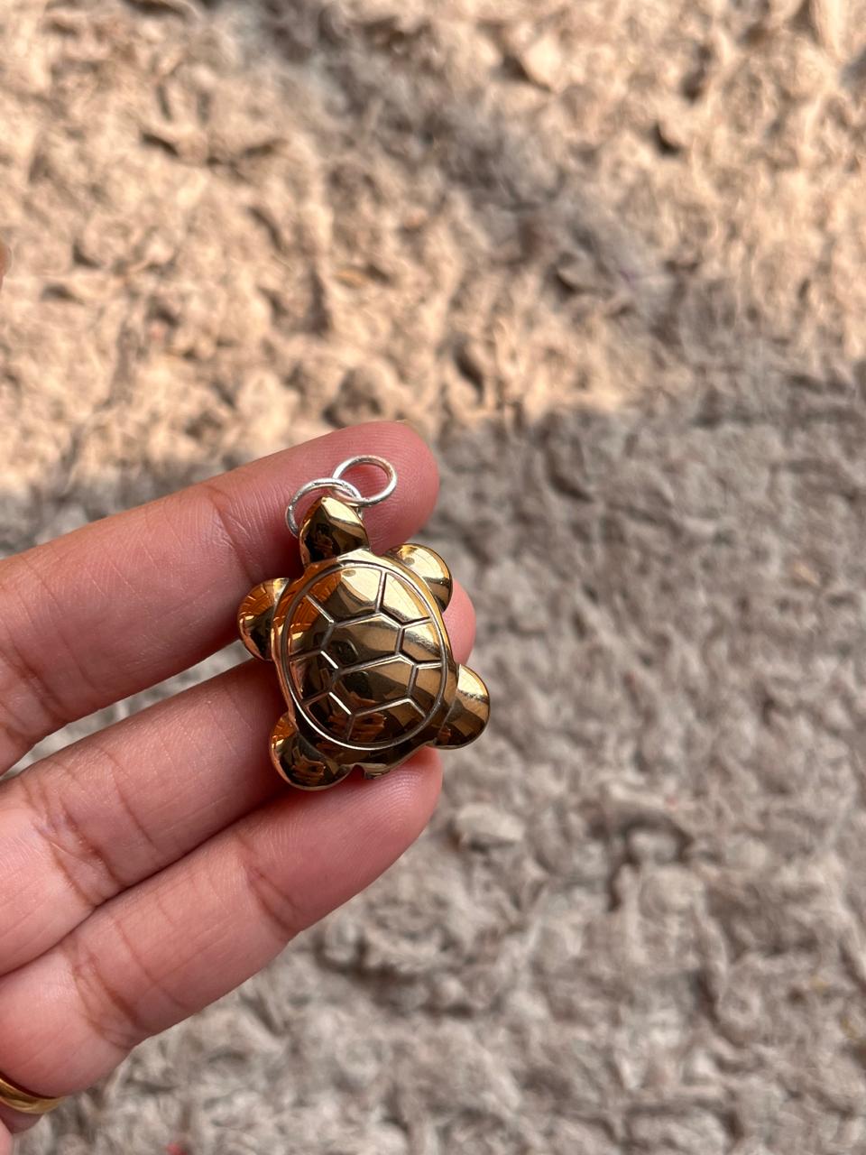 Pyrite Tortoise Silver Pendant with Unique Design