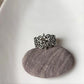 Vintage Chunky Fleur Unisex Band Silver Ring for Bold Style