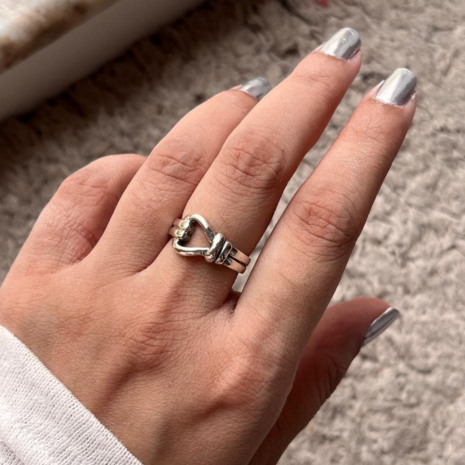 Sterling Silver Knot Ring for Men and Women