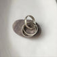 Bold chunky silver ring with interlocking rolling bands design