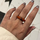 Sterling Silver Red Jasper Crystal Ring