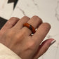 Elegant Red Jasper Crystal Band Ring