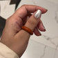 Red Jasper Crystal Band Ring in Silver