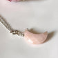 Pink Opal Crescent Moon Crystal for Inner Peace 