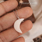 Natural Mother of Pearl Moon Crystal Necklace 