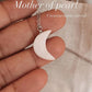 Mother of Pearl Crescent Moon Crystal Pendant 
