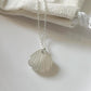 Grey Moonstone Shell Gemstone Necklace