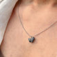 Black Jasper Butterfly Gemstone Necklace 