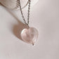 Rose Quartz Heart Necklace for Love and Healing 