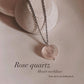 Rose Quartz Heart Crystal Necklace