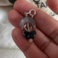 Moonstone Moon Clear Quartz Butterfly Charm for Spiritual Healing 