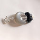 Handmade Butterfly Crystal Charm with Moonstone and Black Jasper