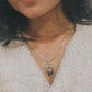 Moonstone Crescent Moon Clear Quartz Butterfly Charm 