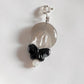 Moonstone Moon Clear Quartz Black Jasper Butterfly Crystal Charm