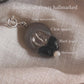 Black Jasper Butterfly with Moonstone Moon and Clear Quartz Charm