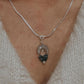 Moonstone Moon and Clear Quartz Butterfly Crystal Charm 