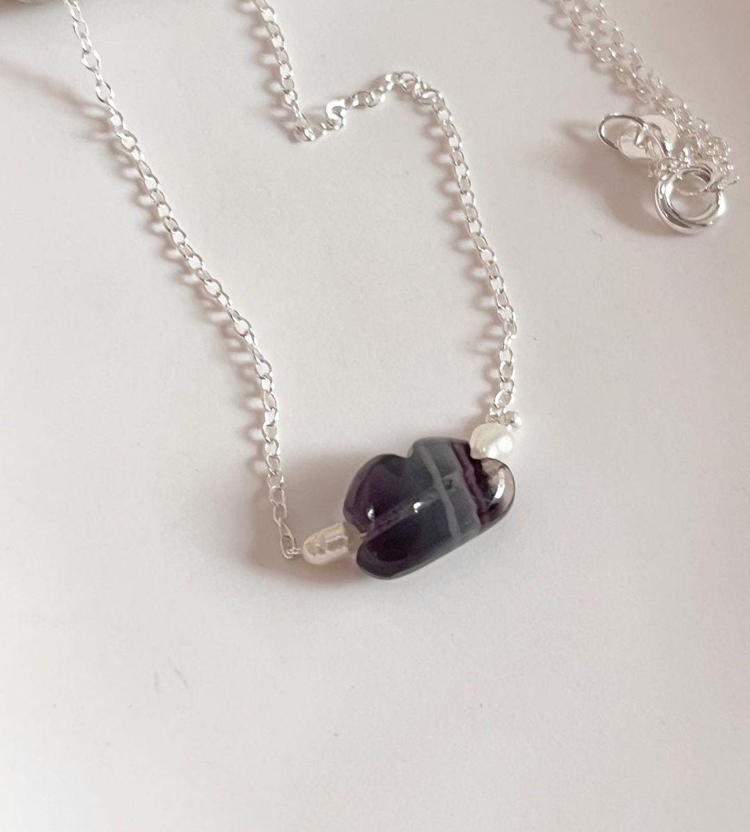 Handmade Fluorite Cloud Pearl Necklace
