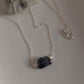 Fluorite Cloud and Pearl Crystal Pendant Necklace 