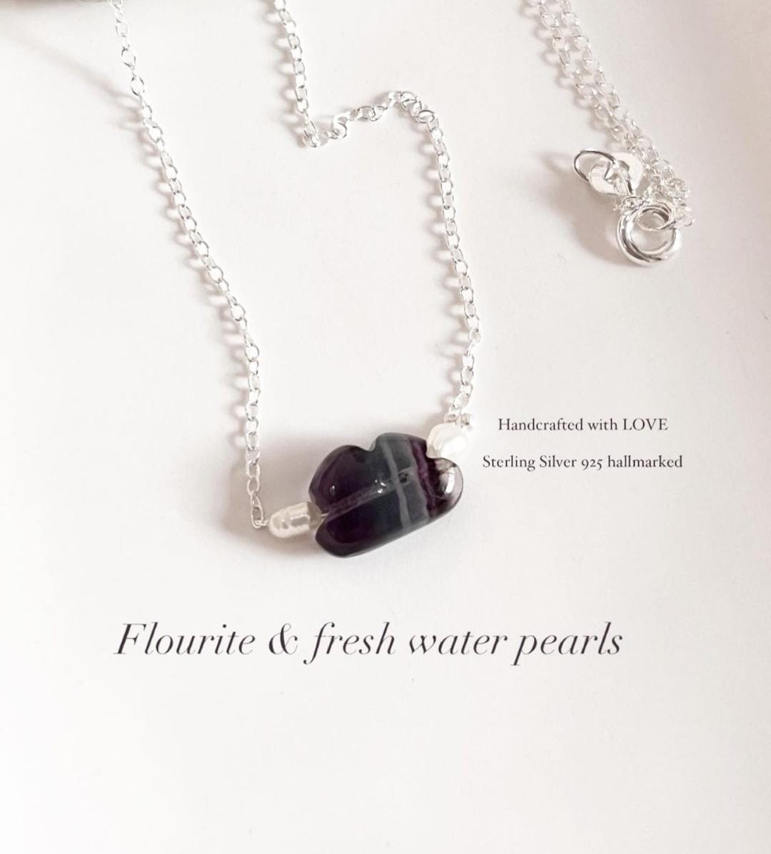 Fluorite Cloud Pearl Crystal Necklace
