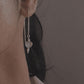 Handmade Grey Moonstone Heart with Pearl Charm Earrings