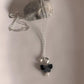 Grey Moonstone Heart, Black Jasper Butterfly, and Pearl Necklace 