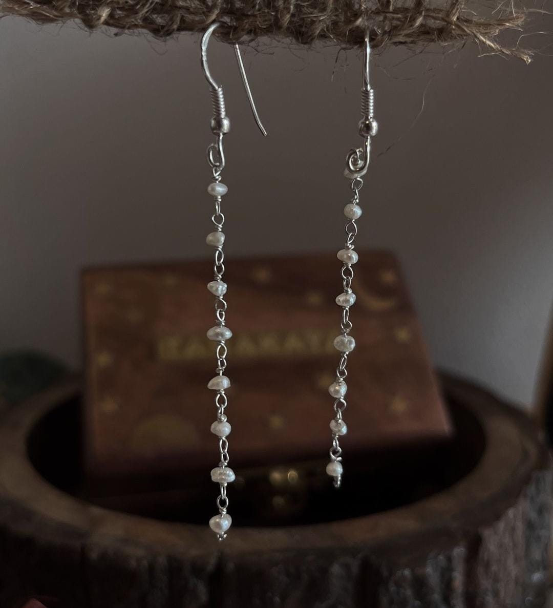 Handcrafted Silver Earring with Fresh Water Pearl 