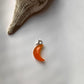 Crescent Moon Carnelian Crystal Pendant