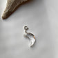 Crescent Moon Crystal Charm with Clear Quartz