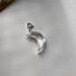 Crescent Moon Clear Quartz Crystal Pendant