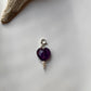 Amethyst Heart Pendant with Freshwater Pearl Crystal