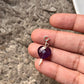 Amethyst Heart with Pearl Crystal Charm