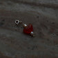 Butterfly Charm with Carnelian and Pearl Crystal
