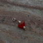 Handcrafted Carnelian Butterfly with Pearl Charm
