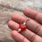 Carnelian and Pearl Crystal Butterfly Charm Pendant