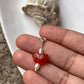 Carnelian Butterfly with Pearl Crystal Charm