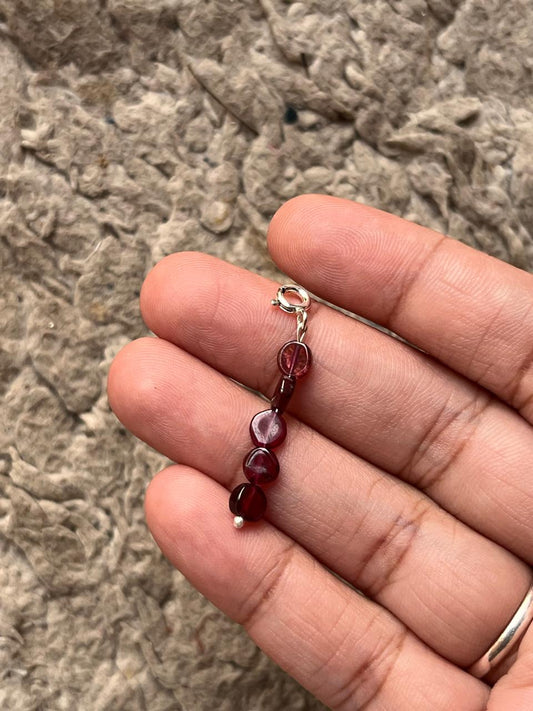 Garnet Gemstone Charm