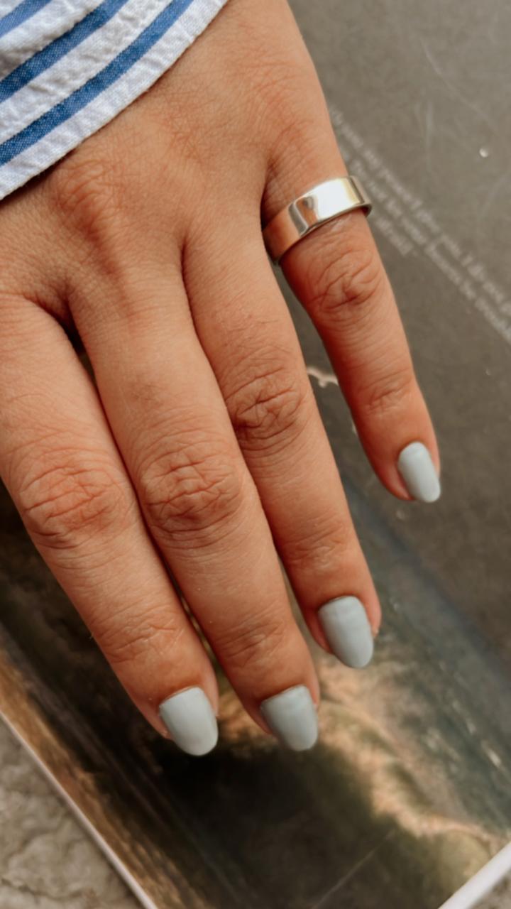 Adjustable Rectangular Silver Ring for Mid and Little Finger