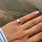 Elegant Adjustable Rectangular Silver Ring