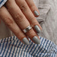 Simple Rectangular Adjustable Ring in Sterling Silver