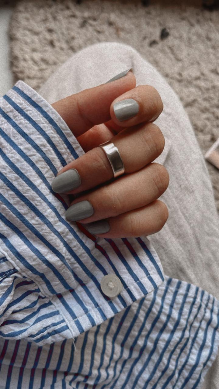 Minimalist Rectangular Adjustable Silver Ring