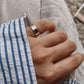 Sterling Silver Rectangular Adjustable Ring for Mid Little Finger