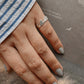 Adjustable wavy silver ring for a custom fit