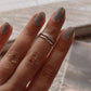 Chic adjustable silver ring with double stack design for a unique look