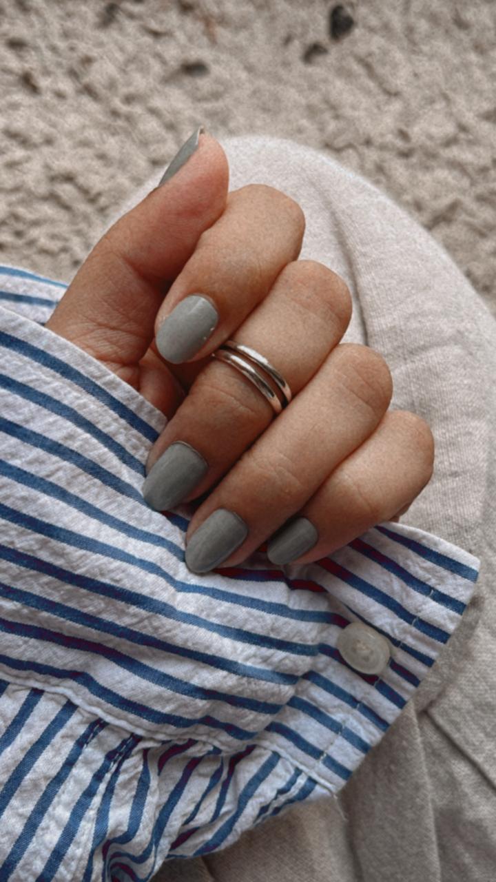 Sleek double stack adjustable silver ring designed for mid or little finger