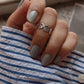 Floral Sterling Silver Ring for Pinky or Middle Finger