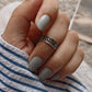 Delicate star moon silver ring for a celestial look